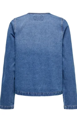 Sale Jakke - Jenna - Medium Blue Denim Jakker & Frakker|Alt Overtøj