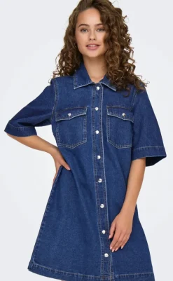 Hot Kjole - Belle - Dark Blue Denim Kjoler