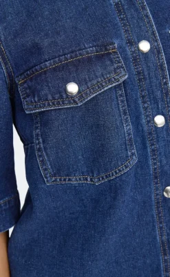 Hot Kjole - Belle - Dark Blue Denim Kjoler