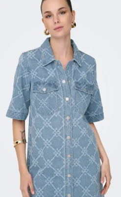 Best Kjole - Belle Print - Light Blue Denim Kjoler