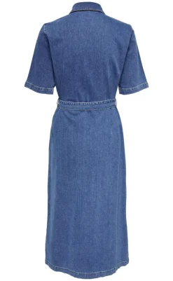 New Kjole - Lana SS Long - Medium Blue Denim Kjoler