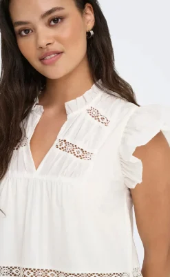 Online Kjole - Sunny Capsl Frill - Cloud Dancer Kjoler