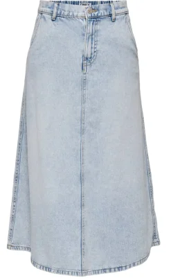 Nederdel - Mindy - Light Blue Denim Nederdele