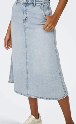 Nederdel - Mindy - Light Blue Denim Nederdele