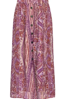 Outlet Nederdel - Nova Elite Button - Fuchsia Fedora w. Bohobabe Nederdele