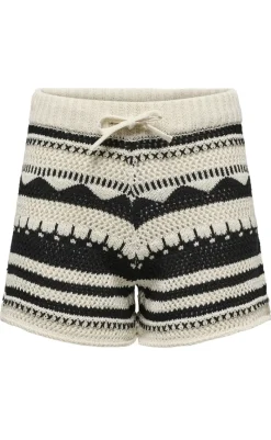 Online Shorts - Merida Life - Ecru Black Shorts