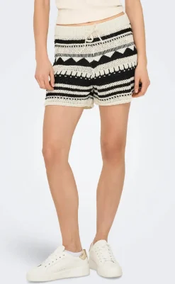 Online Shorts - Merida Life - Ecru Black Shorts