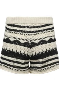 Online Shorts - Merida Life - Ecru Black Shorts