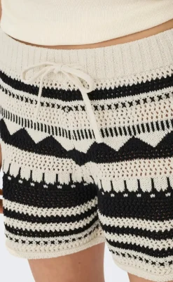 Online Shorts - Merida Life - Ecru Black Shorts