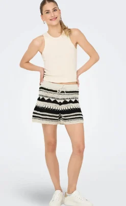Online Shorts - Merida Life - Ecru Black Shorts