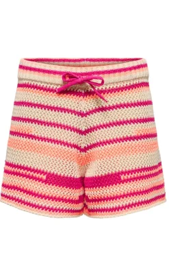 Outlet Shorts - Merida Life - Fuchsia Fedora Ecru/Papaya Punch Shorts