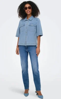 Hot Skjorte - Belle - Light Blue Denim Skjorter