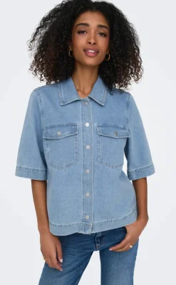 Hot Skjorte - Belle - Light Blue Denim Skjorter
