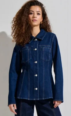 Outlet Skjorte - Elle - Dark Blue Denim Skjorter