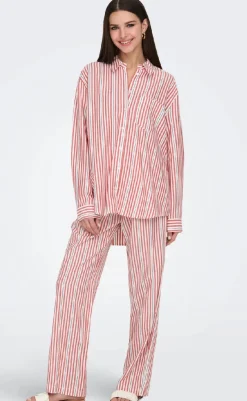 Online Skjorte - Windy Life - Cloud Dancer w. High Risk Red/Black Skjorter