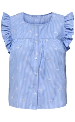 Hot Top - Amanda - Coronet Blue T-shirts & Toppe