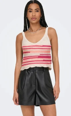 Clearance Top - Merida Life - Fuchsia Fedora Ecru/Papaya Punch T-shirts & Toppe