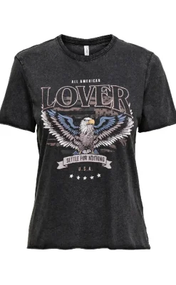 Hot T-Shirt - Lucy Life - Black T-shirts & Toppe