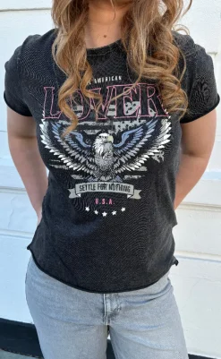 Hot T-Shirt - Lucy Life - Black T-shirts & Toppe