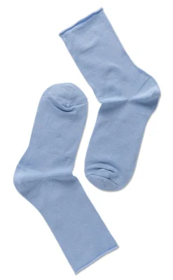 Oroblu Strømper - Note Woman Bamboo Roll - Light Blue Strømper & Strømpebukser