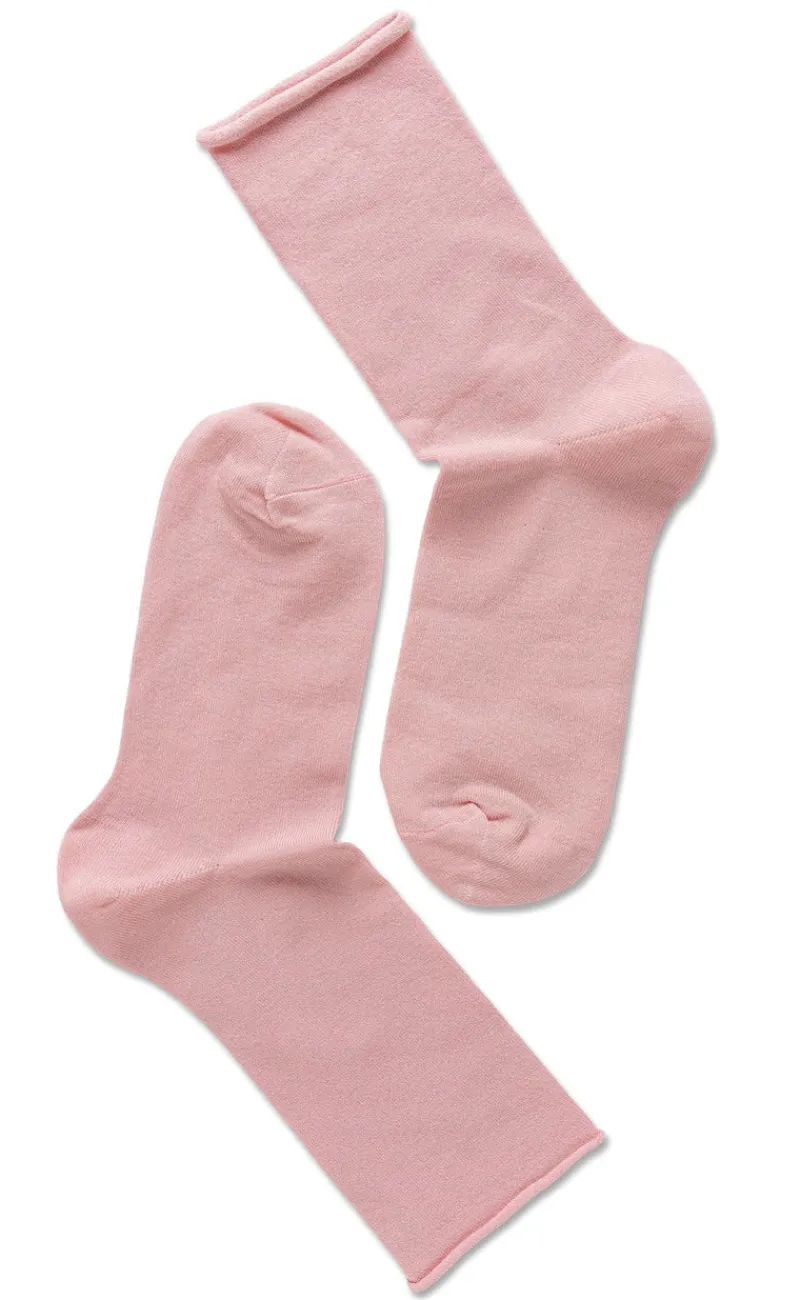 Discount Oroblu Strømper - Note Woman Bamboo Roll - Light Pink Strømper & Strømpebukser