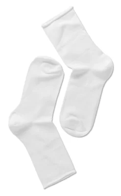 Oroblu Strømper - Note Woman Bamboo Roll - White Strømper & Strømpebukser