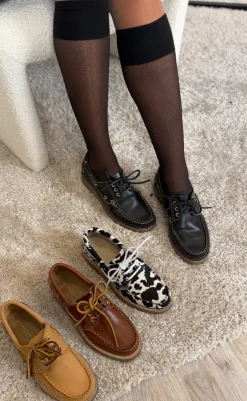 Clearance Loafers - Rudder-X - Leather Black Loafers & Ballerinaer