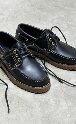 Clearance Loafers - Rudder-X - Leather Black Loafers & Ballerinaer