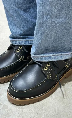 Clearance Loafers - Rudder-X - Leather Black Loafers & Ballerinaer