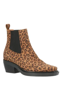 Online Støvler - Coness S - Suede Leopard Støvler