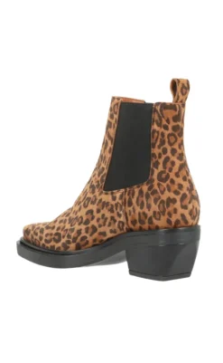 Online Støvler - Coness S - Suede Leopard Støvler