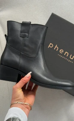 Sale Støvler - Martina Low - Leather Black Støvler