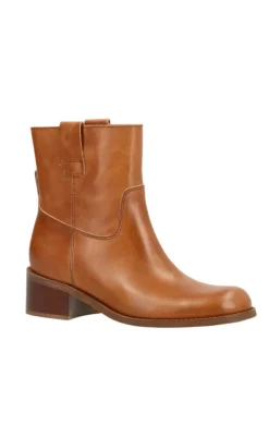 Discount Støvler - Martina Low - Leather Cognac Støvler