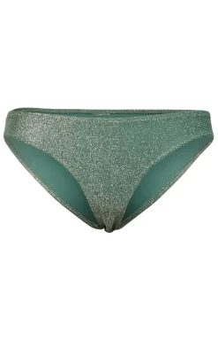 Bikini Underdel - Bling - Dark Green/Silver Lurex Badetøj