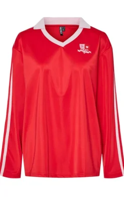 Discount Bluse - Grace - High Risk Red/Pink A Boo Stripe Bluser