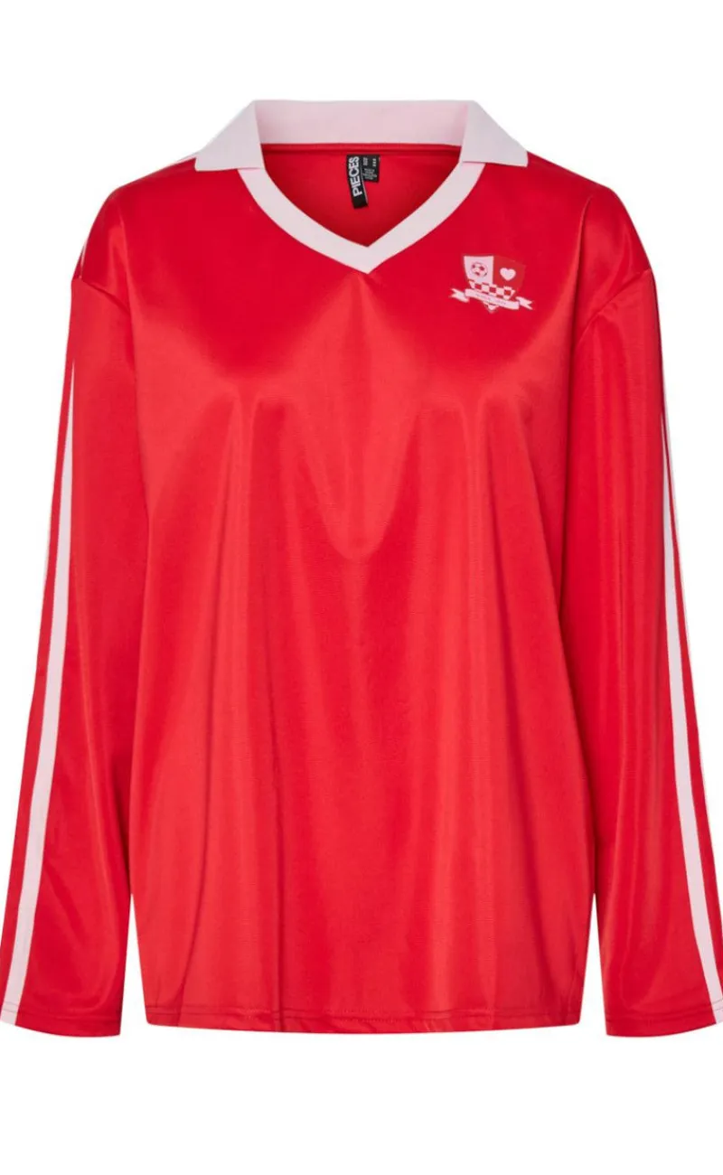 Discount Bluse - Grace - High Risk Red/Pink A Boo Stripe Bluser