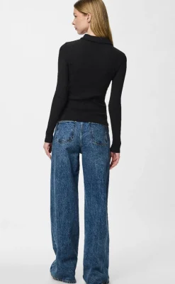 Online Bluse - Kitte LS Polo - Black Bluser