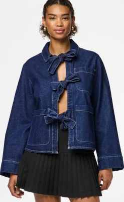 Hot Bluse - Ofelia Bow - Medium Blue Bluser