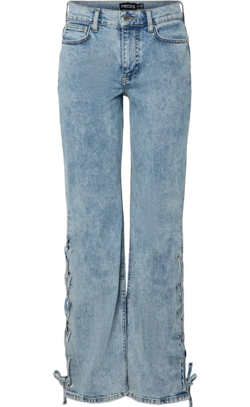 Online Bukser - Fenda MW Straight - Light Blue Denim Bukser & Jeans
