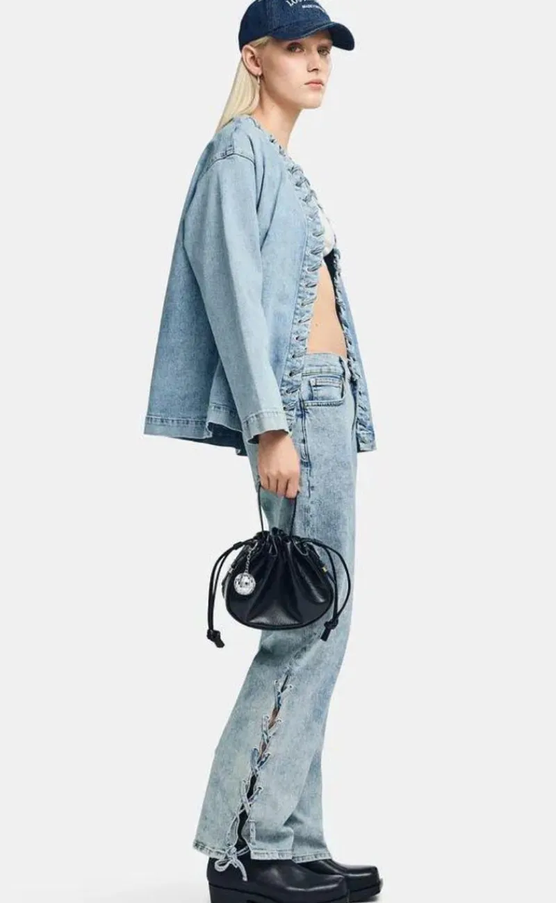 Online Bukser - Fenda MW Straight - Light Blue Denim Bukser & Jeans