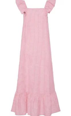 Kjole - Apia - Pink Lemonade/Bright White Kjoler