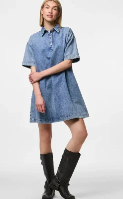 Outlet Kjole - Kenya - Medium Blue Denim Kjoler