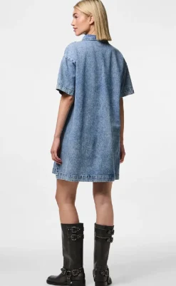 Outlet Kjole - Kenya - Medium Blue Denim Kjoler