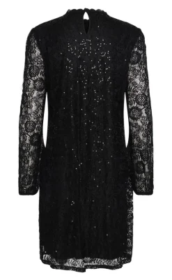 Kjole - Olline Lace Sequins - Black Kjoler