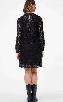 Kjole - Olline Lace Sequins - Black Kjoler