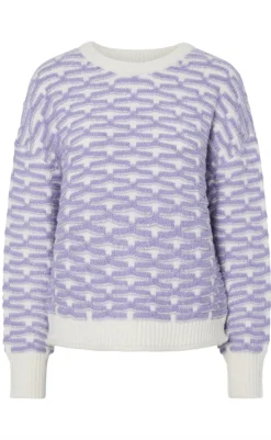 Discount Strik - Diana - Cloud Dancer/Lavender Striktrøjer & Sweat