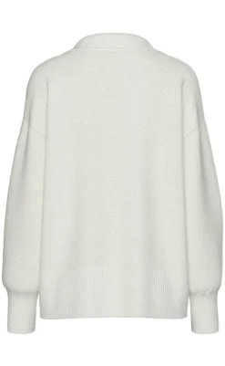 Online Striktrøje - Malou Polo - Cloud Dancer Melange Striktrøjer & Sweat