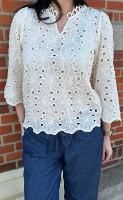 Hot Bluse - Milla - Off White Lace Bluser