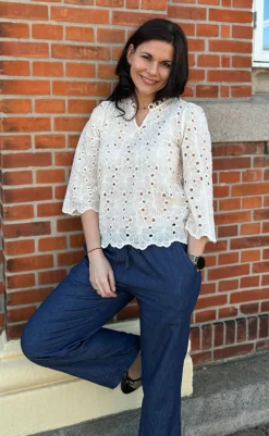 Hot Bluse - Milla - Off White Lace Bluser