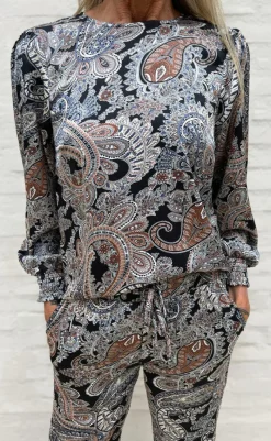 Discount Bluse - Chili - Paisley Night Bluser